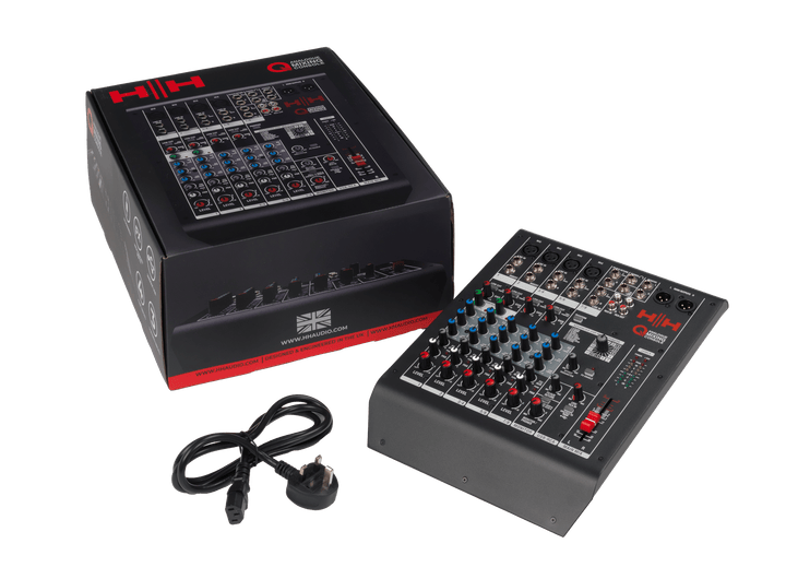 HH Q8FX Compact 8 - Channel Analogue Mixing Console – USB, DSP Effects, and Compression - Ev - Entz Music