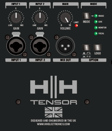 HH TENSOR TRE - 1201 Active PA Speaker – 1400W, 12" LF Driver, DSP & 2 - Channel Mixer - Ev - Entz Music