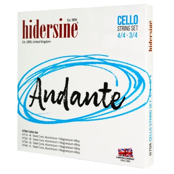 Hidersine Andante Cello Strings 4/4 - 3/4 - Ev - Entz Music