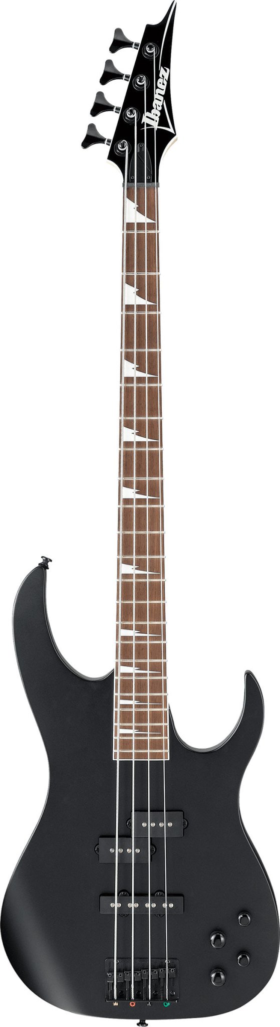 Ibanez RGB300 - BKF 4 - String Bass Guitar - Black Flat - Sharktooth Inlays, PJ Dynamix Pickups, and 2 - Band EQ - Ev - Entz Music