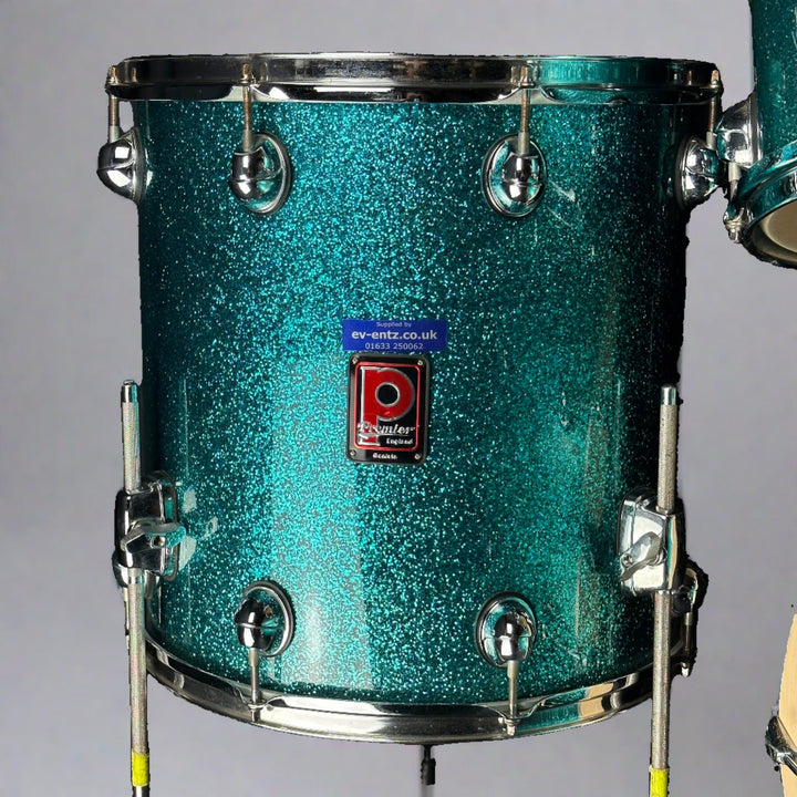 Pre-Owned Premier Genista in Green Sparkle Original Chinese Prototype Floor Tom with Kit and Badge