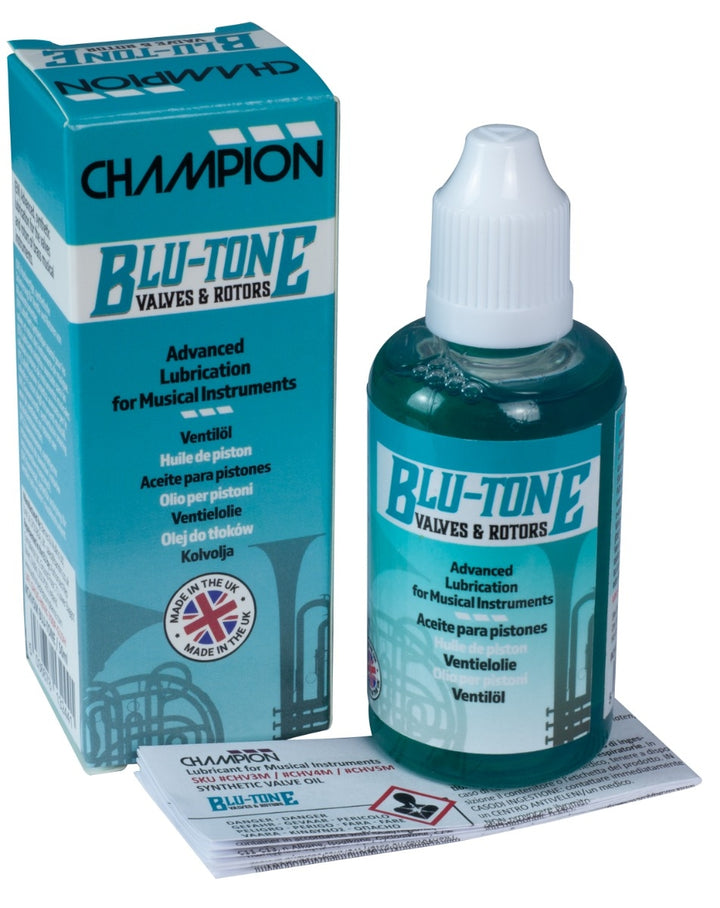 Champion Blu-Tone Valve Oil 50ml Bottle Front View

