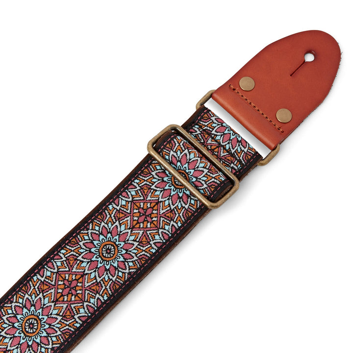 ISUZI GT - 50 Suede Leather Guitar Strap with Brass Buckle - Ev - Entz Music