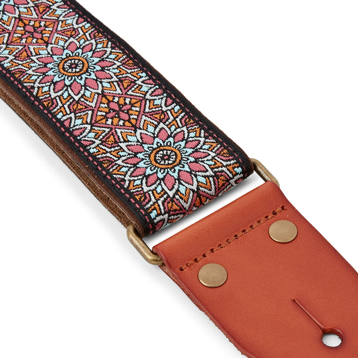 ISUZI GT - 50 Suede Leather Guitar Strap with Brass Buckle - Ev - Entz Music