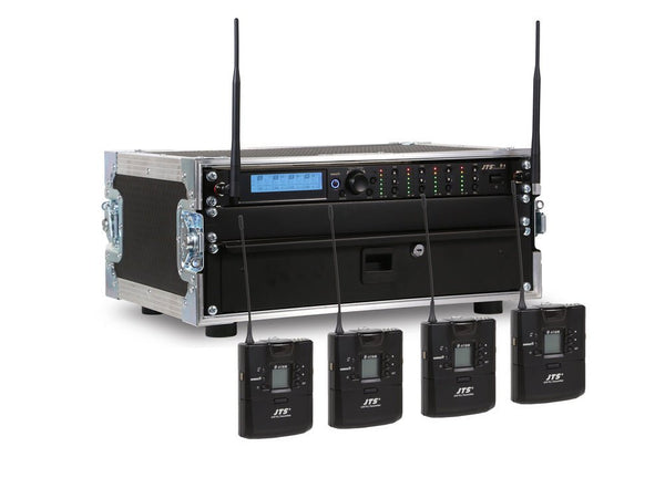 JTS R4 4 - Way All Racked Up Wireless Microphone System – Self Assembly UHF Rack Kit (SKU: 200225) - Ev - Entz Music