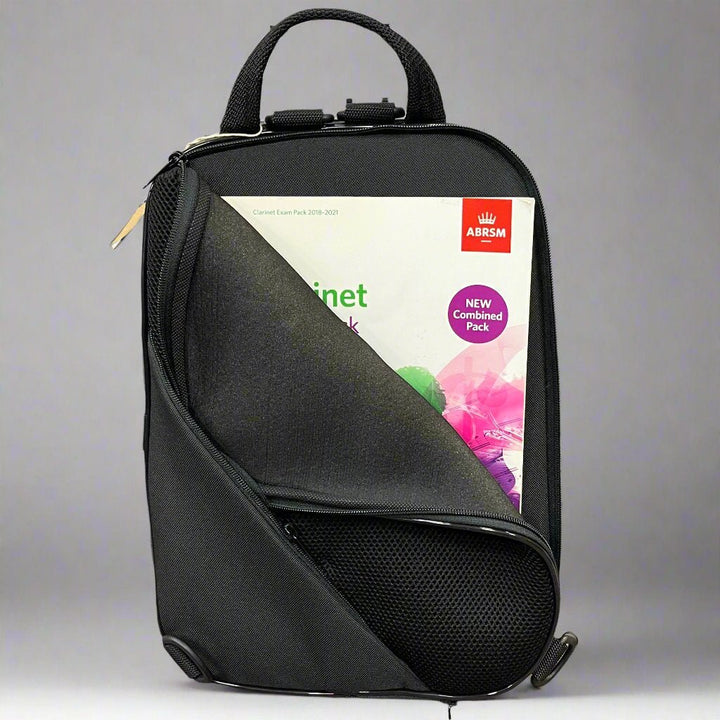 K - SES Compact Premium Bb Clarinet Case - Fiberglass Protection with Backstraps and Extra Storage - Ev - Entz Music
