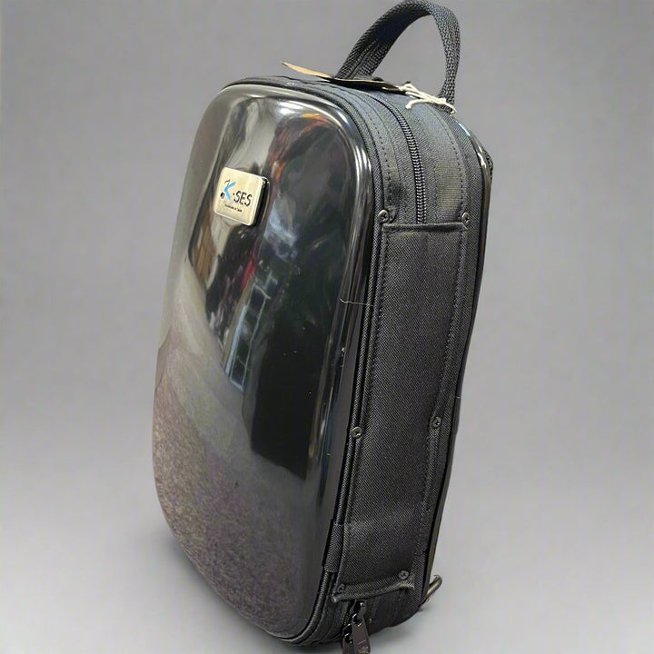 K - SES Compact Premium Bb Clarinet Case - Fiberglass Protection with Backstraps and Extra Storage - Ev - Entz Music