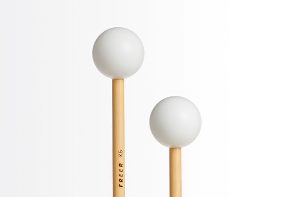 Freer K5 Standard Cream Ball Glockenspiel and Xylophone Mallets – Warm, Mellow Sound