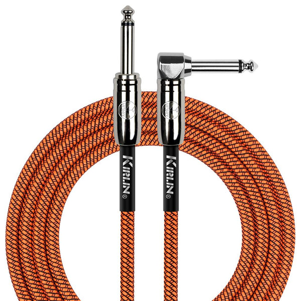 KIRLIN 20FT ANGLED CABLE - ORANGE - Ev - Entz Music