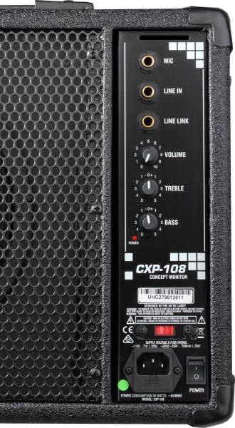 Laney Concept CXP - 108 Active Stage Monitor - 80W, 8" Coaxial Woofer with Pole Mount & Line Link - Ev - Entz Music