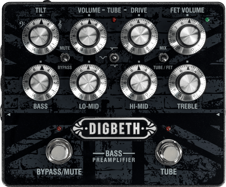 Laney Digbeth DB - PRE Bass Guitar Pre - Amplifier Pedal - FET & Tube Signal Paths - Ev - Entz Music