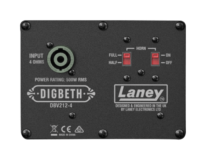 Laney Digbeth DBV212 - 4 Bass Cabinet - 500W - 2 x 12" HH Black Label Woofers + Horn (4 Ohm) - Ev - Entz Music