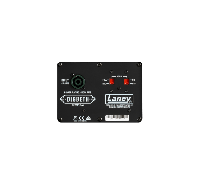 Laney Digbeth DBV410 - 4 Bass Cabinet - 600W - 4 x 10" HH Black Label Woofers + Horn (4 Ohm) - Ev - Entz Music