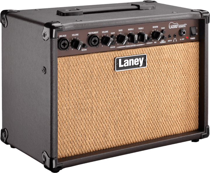 Laney LA30D Acoustic Guitar Amp - 30W Combo with 2 x 6” Woofers, Chorus & Reverb - Ev - Entz Music