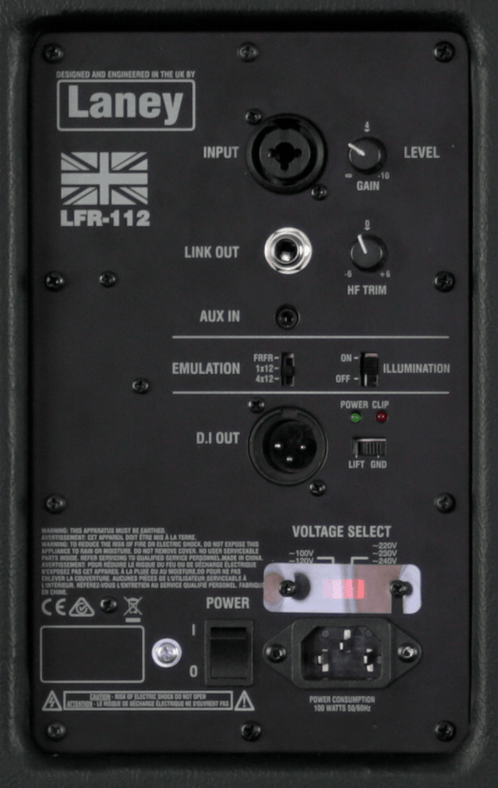 Laney LFR - 112 Active FRFR Guitar Speaker Cabinet – 400W 1x12" with HF Trim and DI Output - Ev - Entz Music