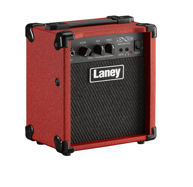 Laney LX10B - RED Bass Guitar Combo – 10W, 5” Woofer, Compact Practice Amp in Red - Ev - Entz Music