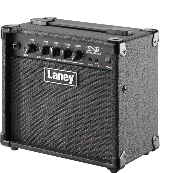 Laney LX15 15W Guitar Combo Amp – Compact Practice Amplifier with Clean & Drive Channels - Ev - Entz Music