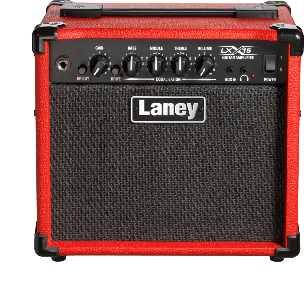 Laney LX15 - RED 15W Guitar Combo Amp – Compact Practice Amplifier in Red - Ev - Entz Music