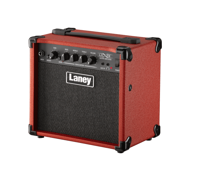 Laney LX15 - RED 15W Guitar Combo Amp – Compact Practice Amplifier in Red - Ev - Entz Music