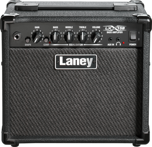 Laney LX15B Bass Guitar Combo – 15W, Dual 5” Woofers, Compact Practice Amp - Ev - Entz Music