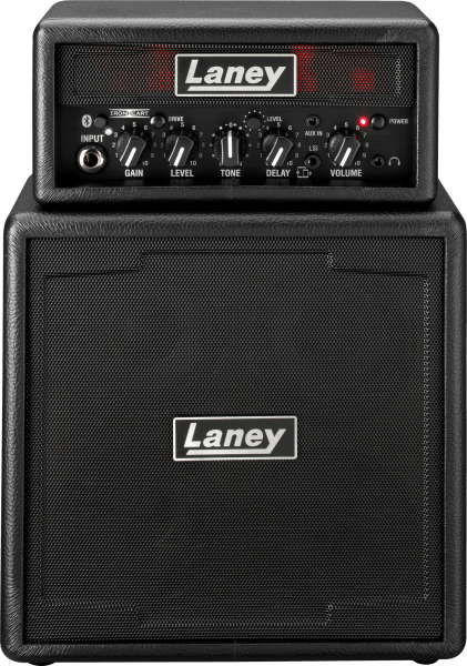 Laney MINISTACK - B - IRON Bluetooth Battery Powered Guitar Amp - 6W Mini Stack with Smartphone Interface & Digital Delay - Ev - Entz Music