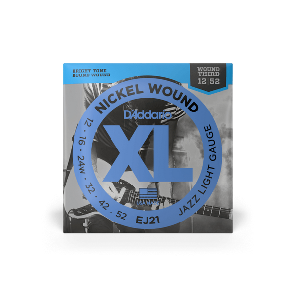 D'Addario 12-52 Jazz Lite electric guitar strings EJ21  Front