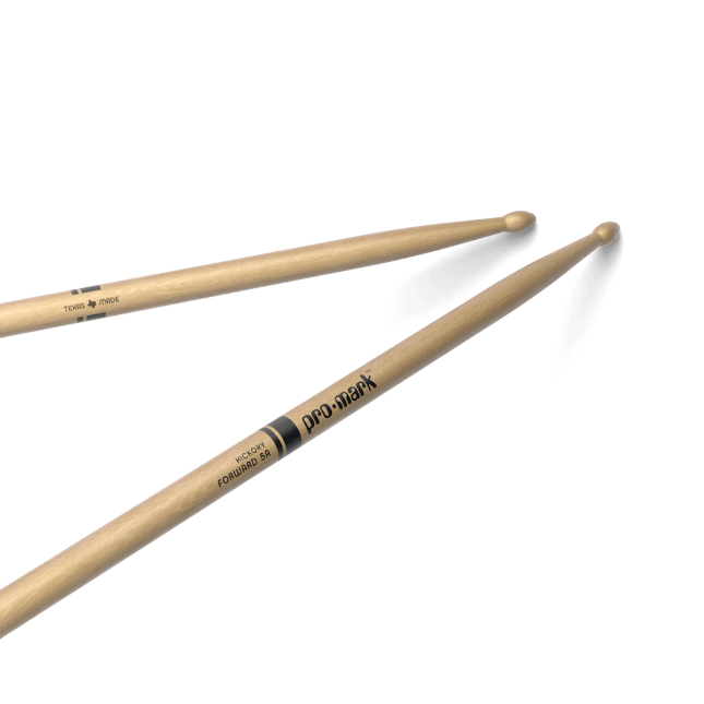 ProMark Hickory Drumsticks with Oval Wood Tip – TX5AW Pair

