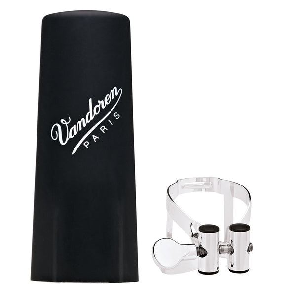 Vandoren M/O Ligature & Plastic Cap for Bb Clarinet – Silver Finish – LC51SP