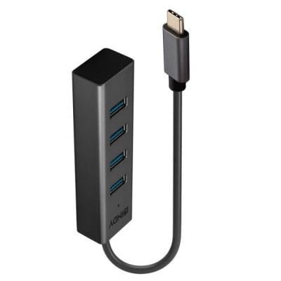 Lindy 43325 - 4 Port USB 3.2 Type C Hub for High - Speed Connectivity - Ev - Entz Music