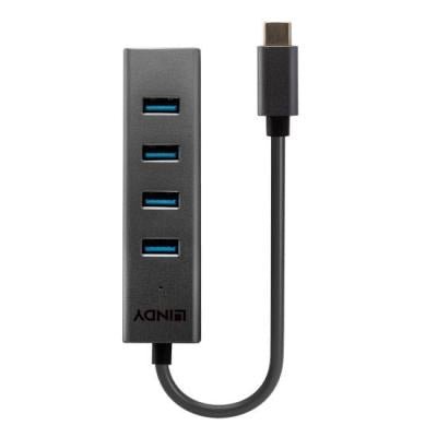 Lindy 43325 - 4 Port USB 3.2 Type C Hub for High - Speed Connectivity - Ev - Entz Music