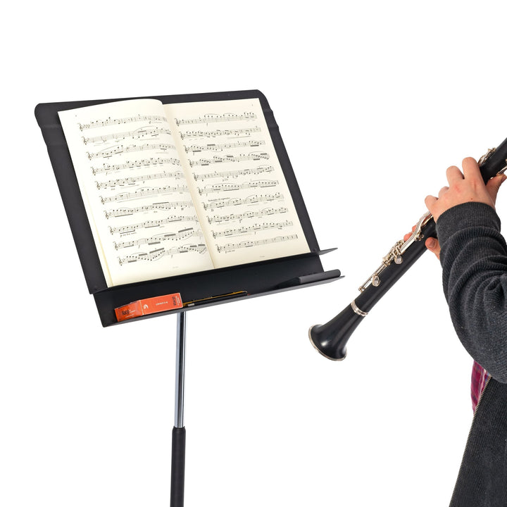 Manhasset Orchestral Music Stand - Box of 6 Stands with Extra Shelf for Accessories (MAN5006) - Ev - Entz Music