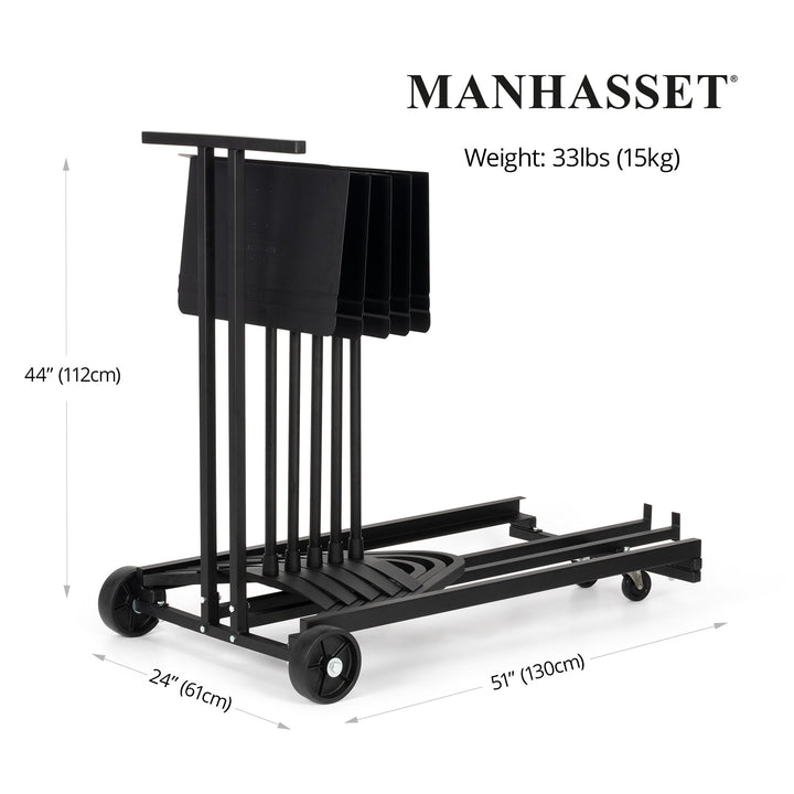 Manhasset Storage Cart for 15 Harmony Music Stands - Durable Steel with Compact Design (MAN1980) - Ev - Entz Music