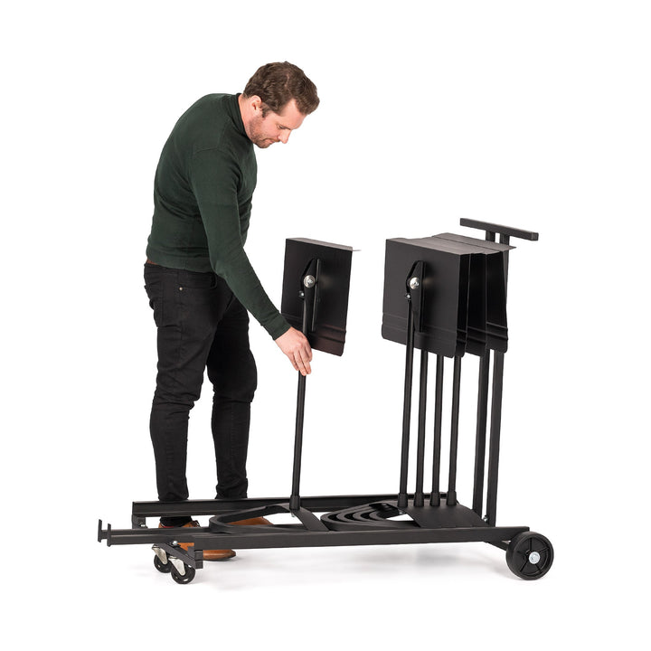 Manhasset Storage Cart for 15 Harmony Music Stands - Durable Steel with Compact Design (MAN1980) - Ev - Entz Music