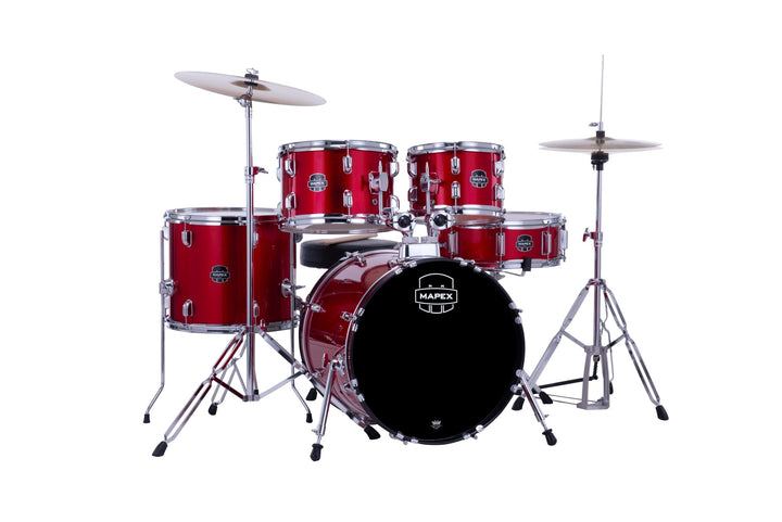 Mapex Comet Series Drum Kit – Complete Beginner Drum Set with Hardware & Cymbals (18", 20", 22") - Ev - Entz Music