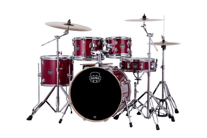 Mapex Venus Series Drum Kit - Complete 5 - Piece Beginner Drum Set with Cymbals, Throne, and Stands - Ev - Entz Music