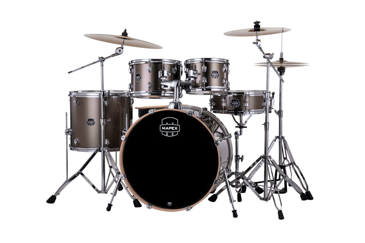 Mapex Venus Series Drum Kit - Complete 5 - Piece Beginner Drum Set with Cymbals, Throne, and Stands - Ev - Entz Music