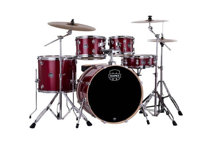 Mapex Venus Series Drum Kit - Complete 5 - Piece Beginner Drum Set with Cymbals, Throne, and Stands - Ev - Entz Music