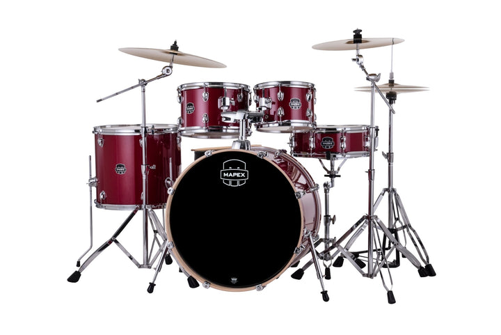Mapex Venus Series Drum Kit - Complete 5 - Piece Beginner Drum Set with Cymbals, Throne, and Stands - Ev - Entz Music