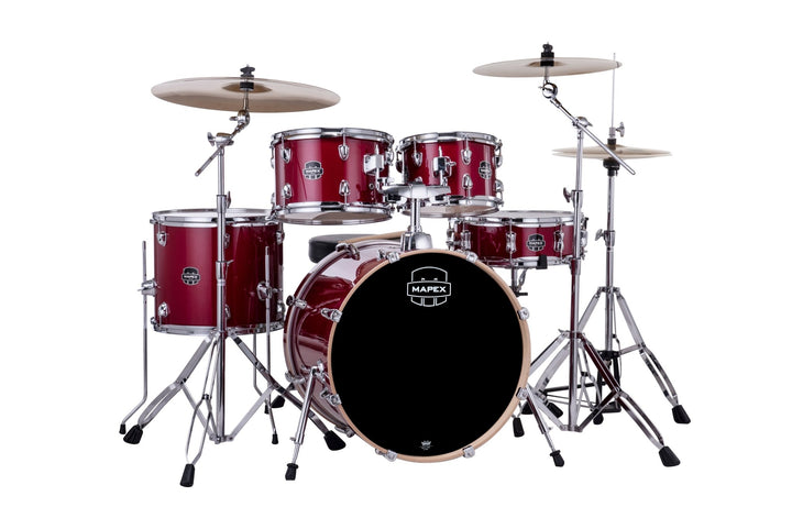 Mapex Venus Series Drum Kit - Complete 5 - Piece Beginner Drum Set with Cymbals, Throne, and Stands - Ev - Entz Music
