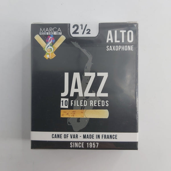 Marca Jazz 2.5 Alto Sax Filed Reeds 10 Pack - Ev - Entz Music