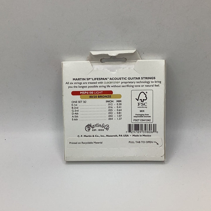 Martin Lifespan Acoustic Guitar Strings 12 Gauge - Ev - Entz Music