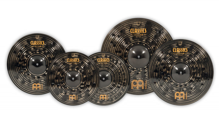 Meinl Classics Custom Dark Cymbal Set with Free 18" Crash – B12 Bronze, Made in Germany (CCD460+18) - Ev - Entz Music