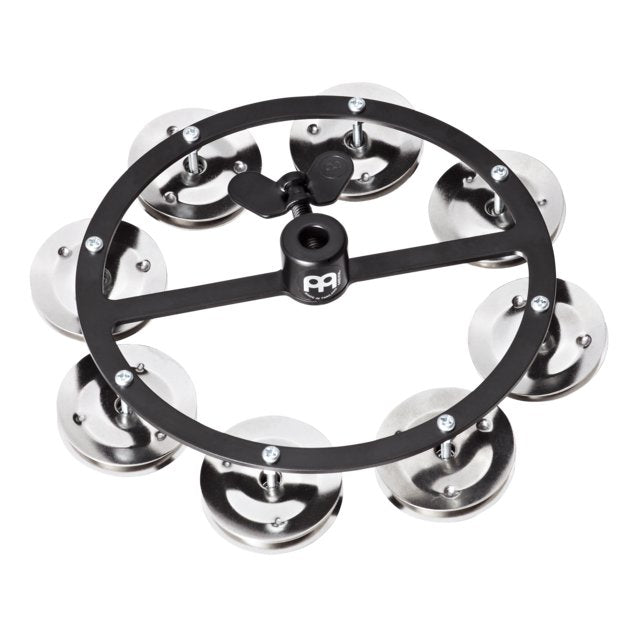 Meinl Headliner Series HiHat Tambourine, Single Row, Stainless Steel Jingles, Black - Ev - Entz Music