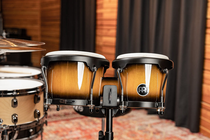 MEINL Percussion Headliner Series Wood Bongo 6 3/4" MACHO & 8" HEMBRA - Vintage Sunburst - Ev - Entz Music