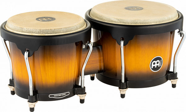 MEINL Percussion Headliner Series Wood Bongo 6 3/4" MACHO & 8" HEMBRA - Vintage Sunburst - Ev - Entz Music