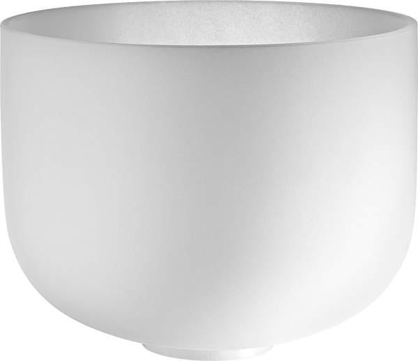 Meinl Sonic Energy 12" Quartz Crystal Singing Bowl - A3 Note, 440 Hz, Brow Chakra, White - Frosted - Ev - Entz Music