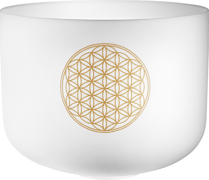 MEINL Sonic Energy 16" Flower of Life Crystal Singing Bowl 128 Hz / C3 with Silicone Ring - Ev - Entz Music