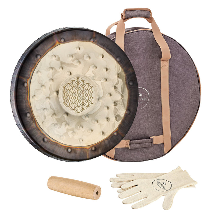 Meinl Sonic Energy 22" Soundscape Gong - Flower of Life Design, Nickel Silver Construction, Mallet, Gloves & Travel Bag - Ev - Entz Music