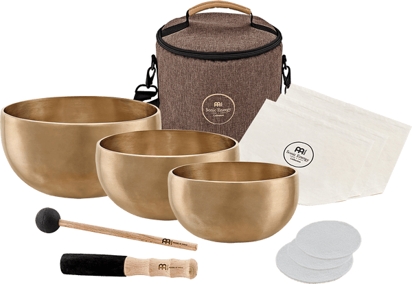 Meinl Sonic Energy 3 - Piece Yoga Nidra Singing Bowl Set - Handcrafted Bronze Alloy, Ideal for Deep Relaxation - Ev - Entz Music
