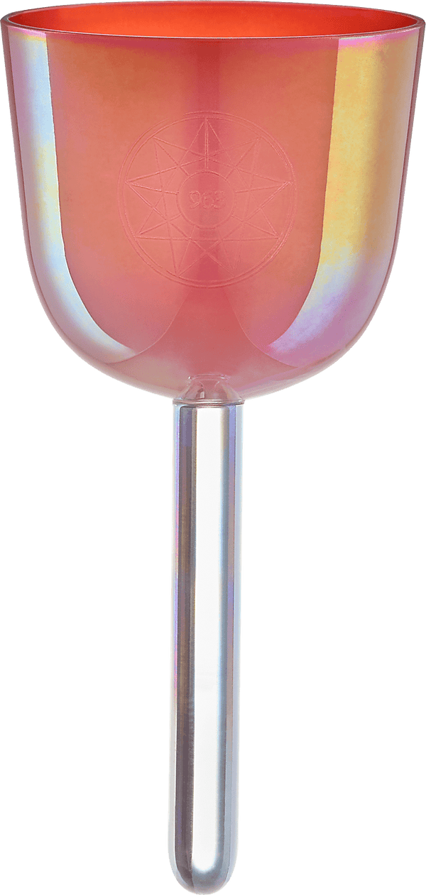 Meinl Sonic Energy 3.25" Essence Solfeggio Crystal Singing Bowl 963 Hz - Coral Reef, Includes Carrying Bag & Suede Mallet - Ev - Entz Music